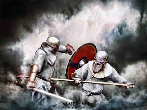 Vikings fight by thecasperart on DeviantArt