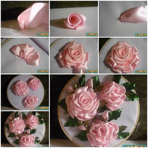 DIY Embroidery Ribbon Roses