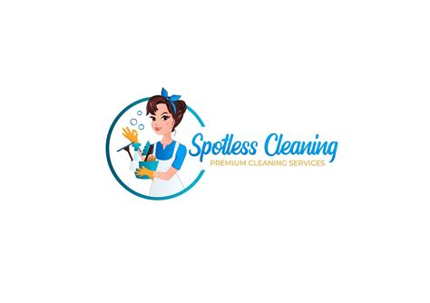 Character Cleaning Logo Maid Logo Home Clean Cleaning Lady Logo House ...