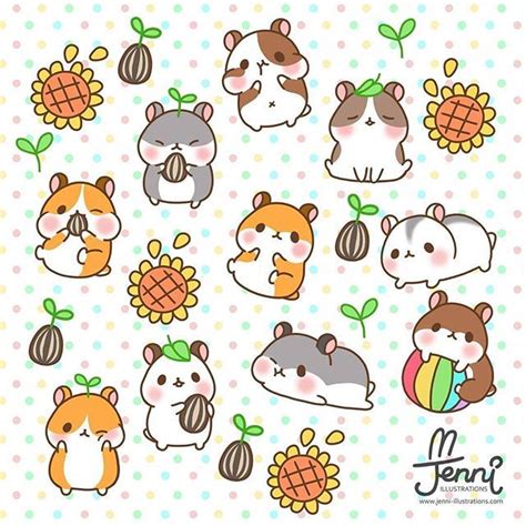 Cute Hamster Sticker Sheet