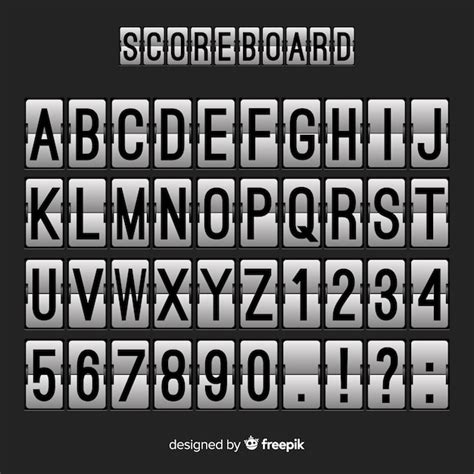 Scoreboard Font Images - Free Download on Freepik