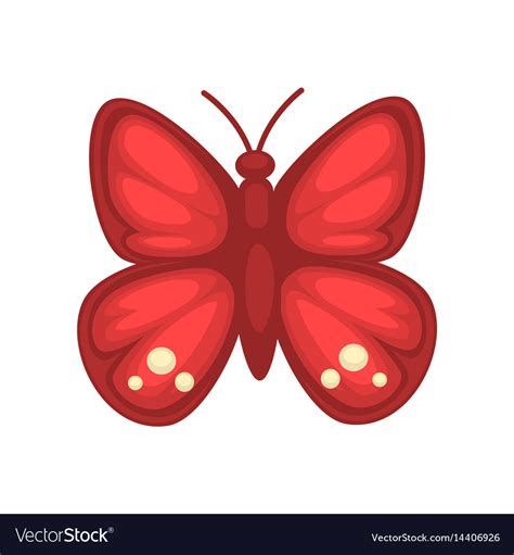 Small red butterfly Royalty Free Vector Image - VectorStock