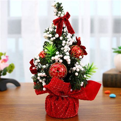 [25% OFF] 20CM Mini Christmas Tree Holiday Mall Decorations Desktop ...