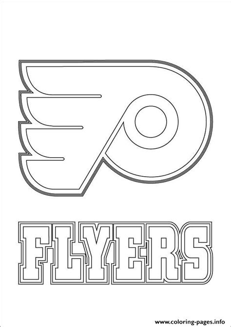 Philadelphia Flyers Logo Nhl Hockey Sport Coloring page Printable