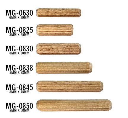 Wood Dowel Pins - Buy Fluted Dowel Pins | Bear Woods Suply