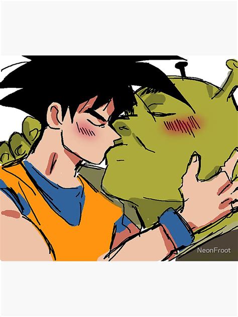 "Goku+shrek" Sticker for Sale by NeonFroot | Redbubble