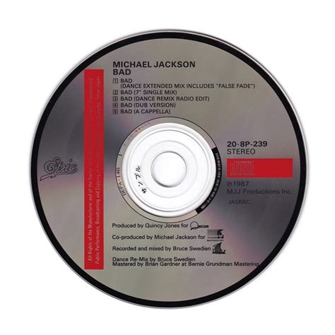 Michael Jackson | Bad | CD single promo (20.8P-239)