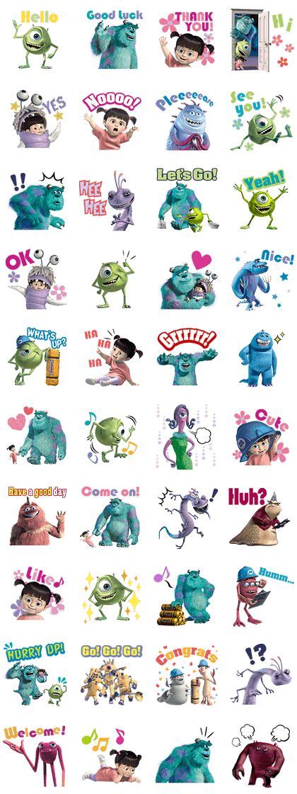 Monsters, Inc. Sticker for LINE, WhatsApp, Telegram — Android, iPhone ...