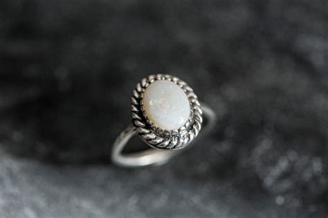 Opal Ring Natural Opal Ring Australian Opal Natural Opal - Etsy