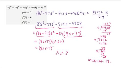 Solving a third order differential equation with Laplace Transform - YouTube