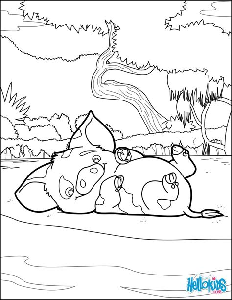 Moana - pua coloring pages - Hellokids.com