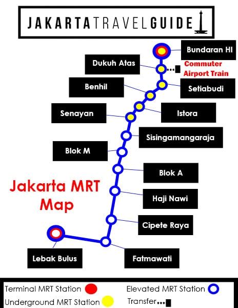 Jakarta MRT Map - Jakarta Travel Guide