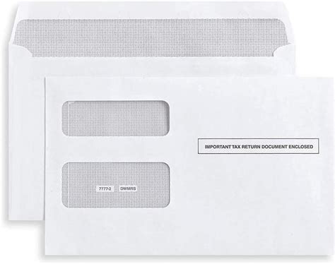 Amazon.com : W-2 Envelopes 50 Double Window Self- Seal Security ...