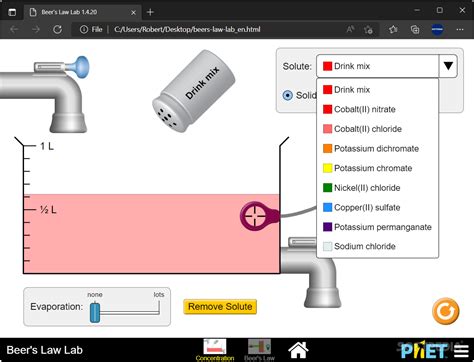 Beer's Law Lab 1.7.13 - Download, Review, Screenshots