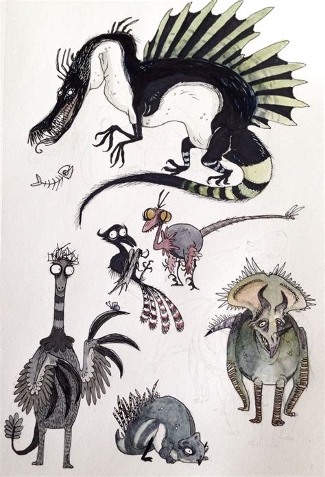 Tim Burton Creature Drawings