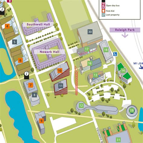 3D illustrated Campus Maps for University of Nottingham - Map Company