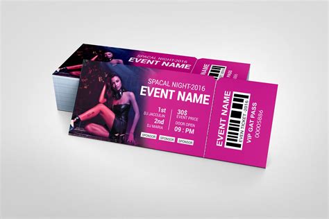 Party Event Ticket Design Template 001979 - Template Catalog