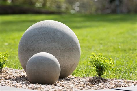 stone spheres make an interesting and attractive feature in the garden ...