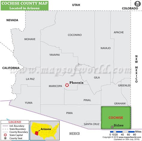 Cochise County Map, Arizona | Where is Cochise County