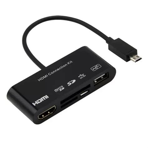 HDMI HDTV TV Adapter Cable 5in1 Micro USB OTG SD TF Card Reader HDMI Connection Kit For Samsung ...