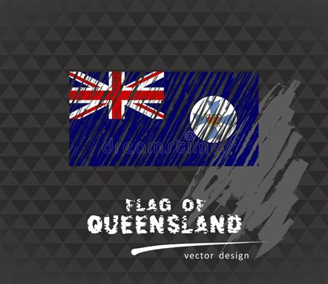 Queensland Qld Flag Waving Vector Illustration on White Background ...