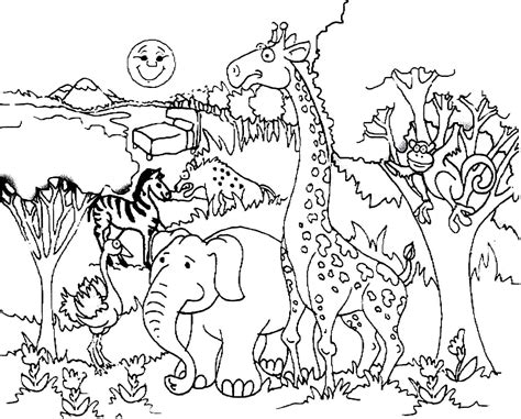 forest coloring pages for kids - Clip Art Library