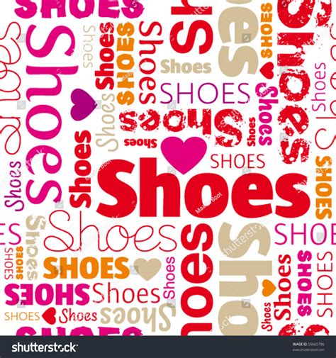 I Love Shoes Seamless Background Pattern In Vector - 59665786 : Shutterstock