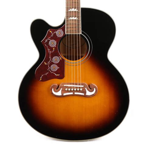 Epiphone EJ-200SCE Left-Handed Acoustic-Electric Vintage Sunburst | The Music Zoo