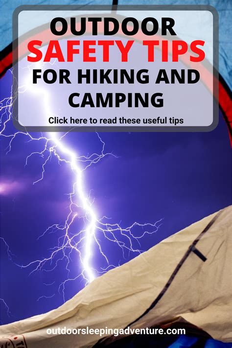 Outdoor Safety Tips for hiking and camping | Outdoor safety, Safety ...