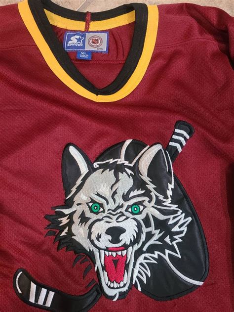 Chicago Wolves STARTER/NHL Hockey Jersey Used Men's XL | Etsy