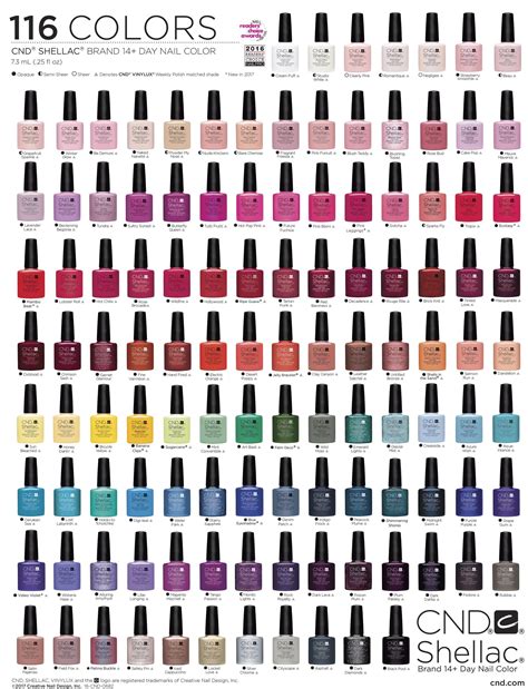 CND Shellac - Complete 116 Colors Set | Cnd shellac colors, Shellac ...