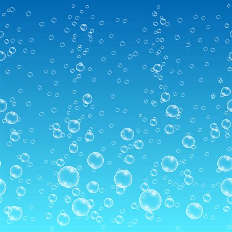 Water with bubbles on horizontal seamless blue background By Microvector | TheHungryJPEG