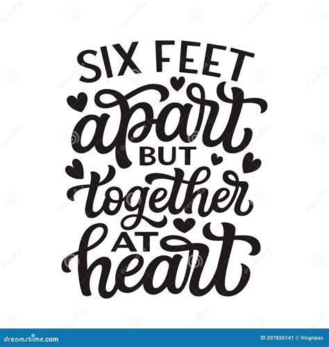 Six Feet Apart but Together at Heart Stock Vector - Illustration of print, home: 207826141