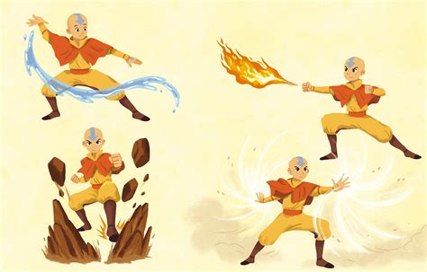 Avatar News on Twitter: "Aang bending the four elements in "Avatar The Last Airbender: I Am Aang ...