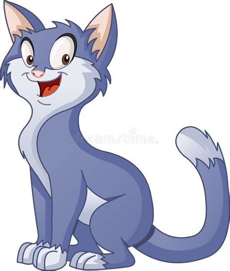 Cartoon Cat. Vector Illustration of Funny Happy Animal Stock Vector ...