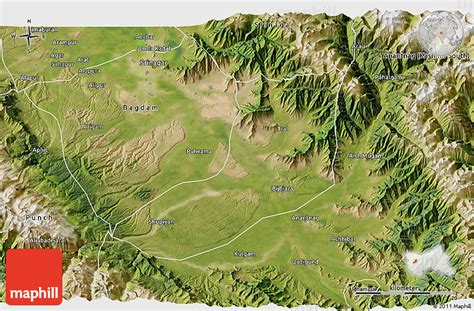 Satellite 3D Map of Pulwama