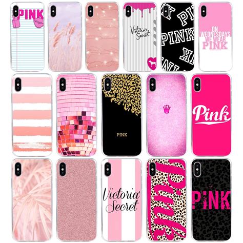 218H love pink girly pretty Design Soft Silicone Tpu Cover phone Case for iphone 5 5s se X XR XS ...