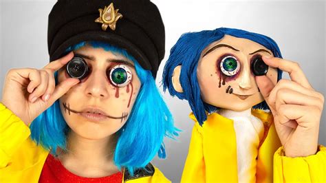 Creepy Coraline Doll With Button Eyes - YouTube