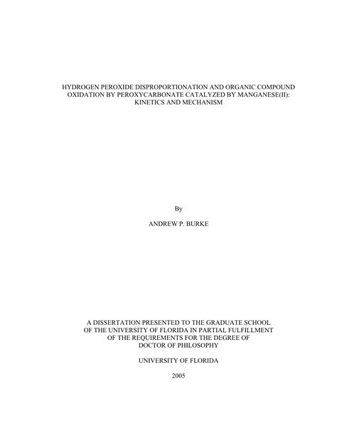 Hydrogen Peroxide Disproportionation and Organic Compound Oxidation by Peroxycarbonate Catalyzed ...