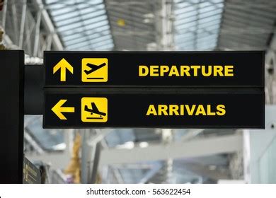 Airport Departure Arrival Information Board Sign Stock Photo 563622454 ...