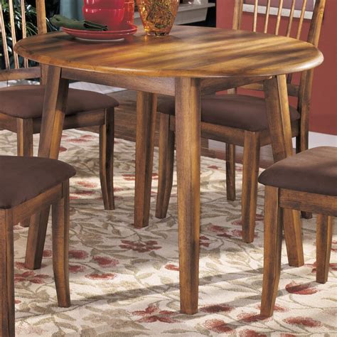 Ashley Furniture Barista D199-15 Hickory Stained Hardwood Round Drop Leaf Table | John V Schultz ...