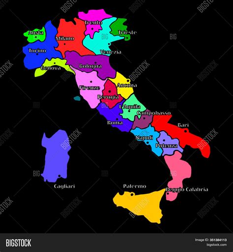 Map Italy Bright Image & Photo (Free Trial) | Bigstock