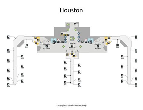 Houston Airport Map | George Bush Airport Map