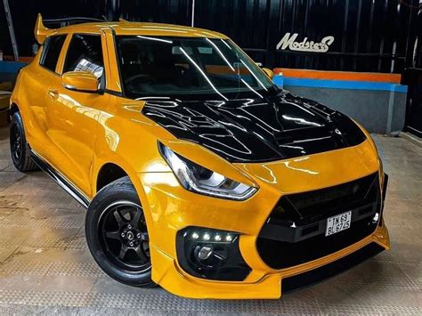 This Modified Maruti Swift Gets A Sporty ‘Super Saiyan’ Inspired Makeover