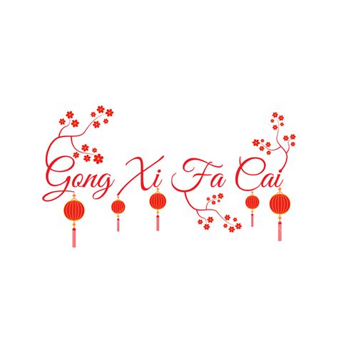Xi Vector Art PNG, Red Gong Xi Fa Cai Text Design, Vsymbol, Vector, Lunar PNG Image For Free ...