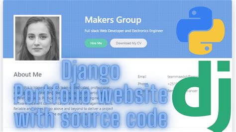 🔴Django Portfolio website with source code | Digital Resume with Python ...