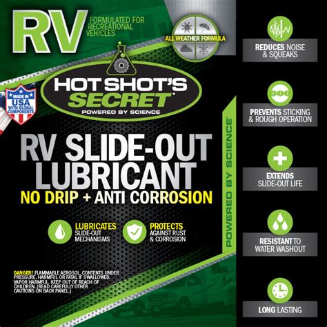 RV Slide-Out Lubricant | RV Slide Lube | Hot Shot's Secret