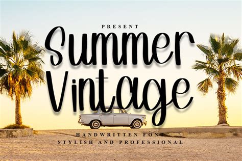 Summer Vintage Font by K_IN Studio · Creative Fabrica