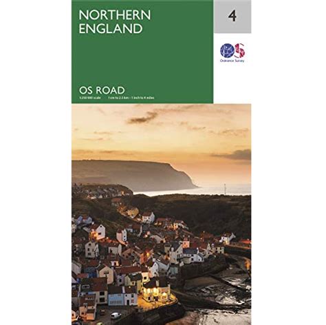 Northern England Road Map - OS Road 4 - Geographica