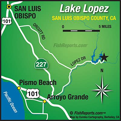 Lopez Lake - Fish Reports & Map